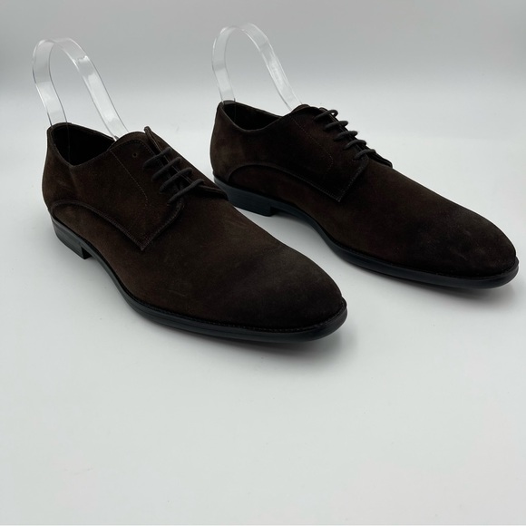 To Boot New York Amedeo Dark Brown Aero Suede Derby Shoes SZ 15-MSRP $399-NEW main image 7
